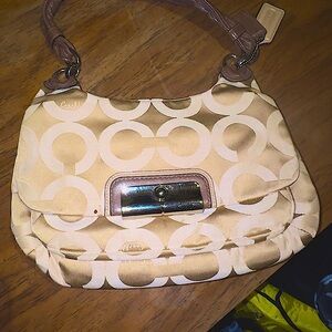 Coach Khaki and Brown Shoulder Bag
With Matching Wallet